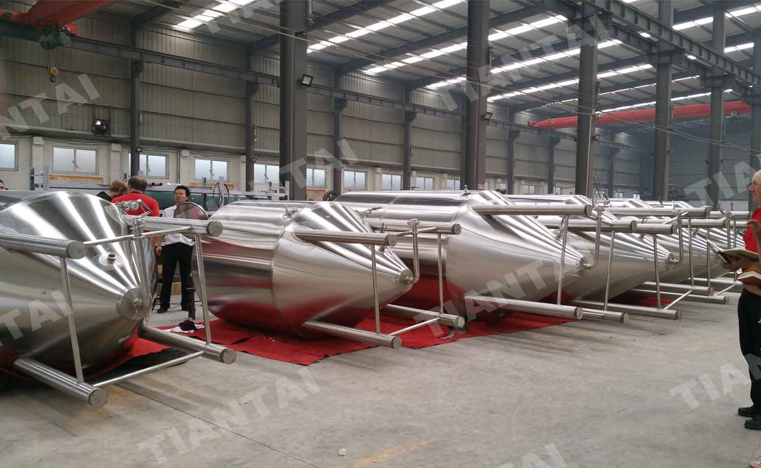 5000L Jacketed fermentation tanks under customers’ in